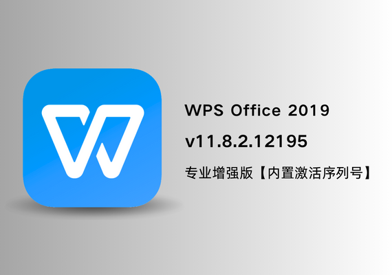WPS Office 2019 v11.8.2.12195 专业增强版【内置序列号激活】 | NS云社区